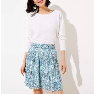 Loft Tiered Wildflower Skirt XL NWT
